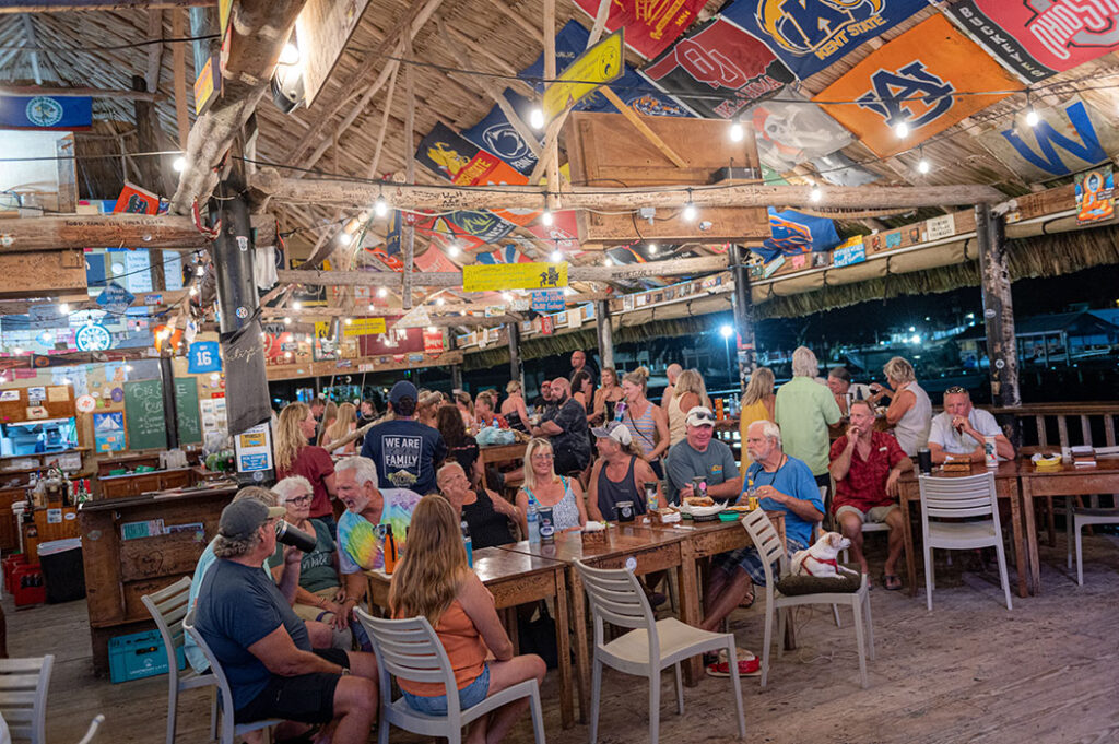 Guests enjoy a private event at Palapa Bar and Grill